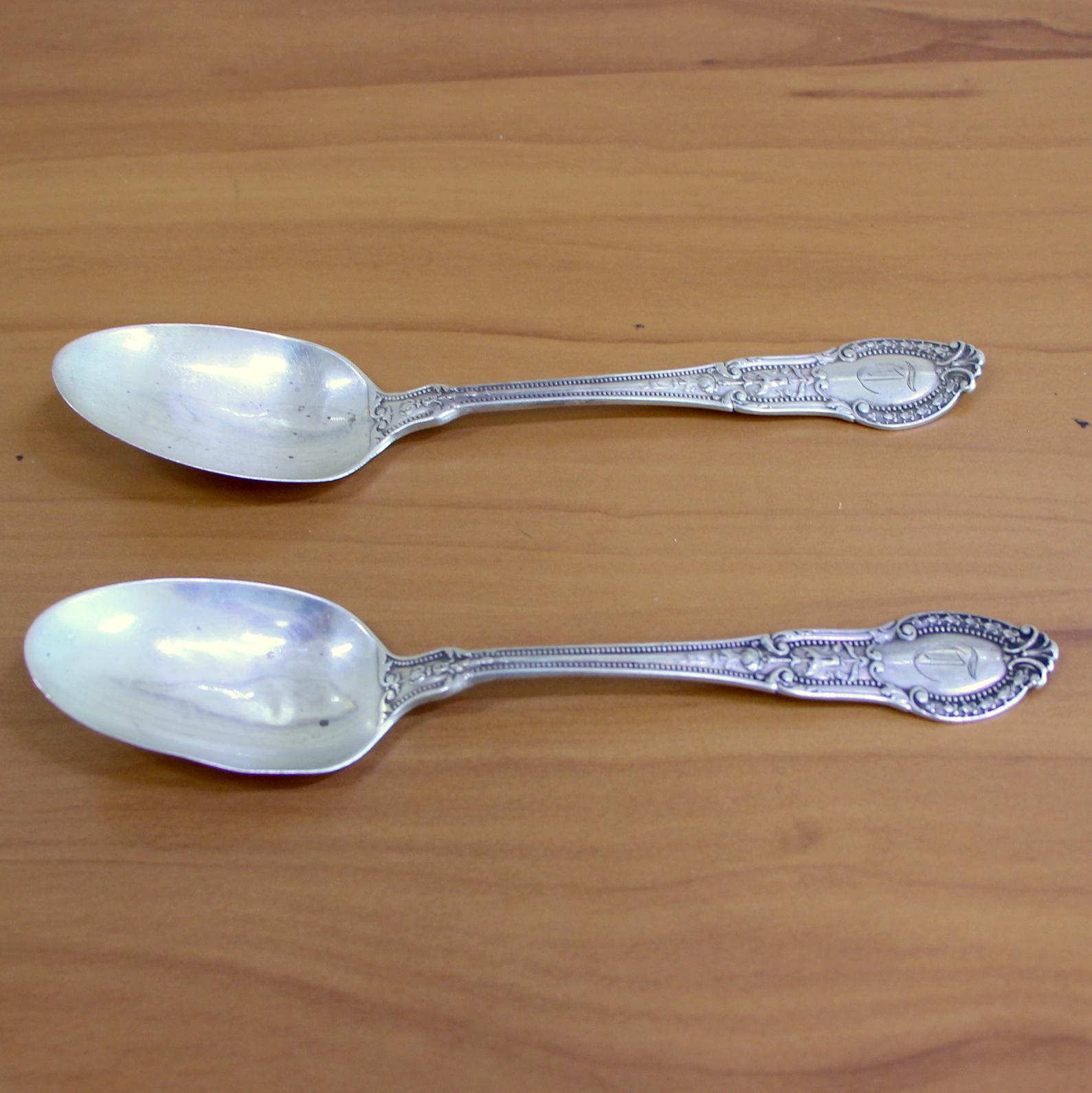 Gorham "tuileries" Sterling Silver Teaspoons Set Of 2
