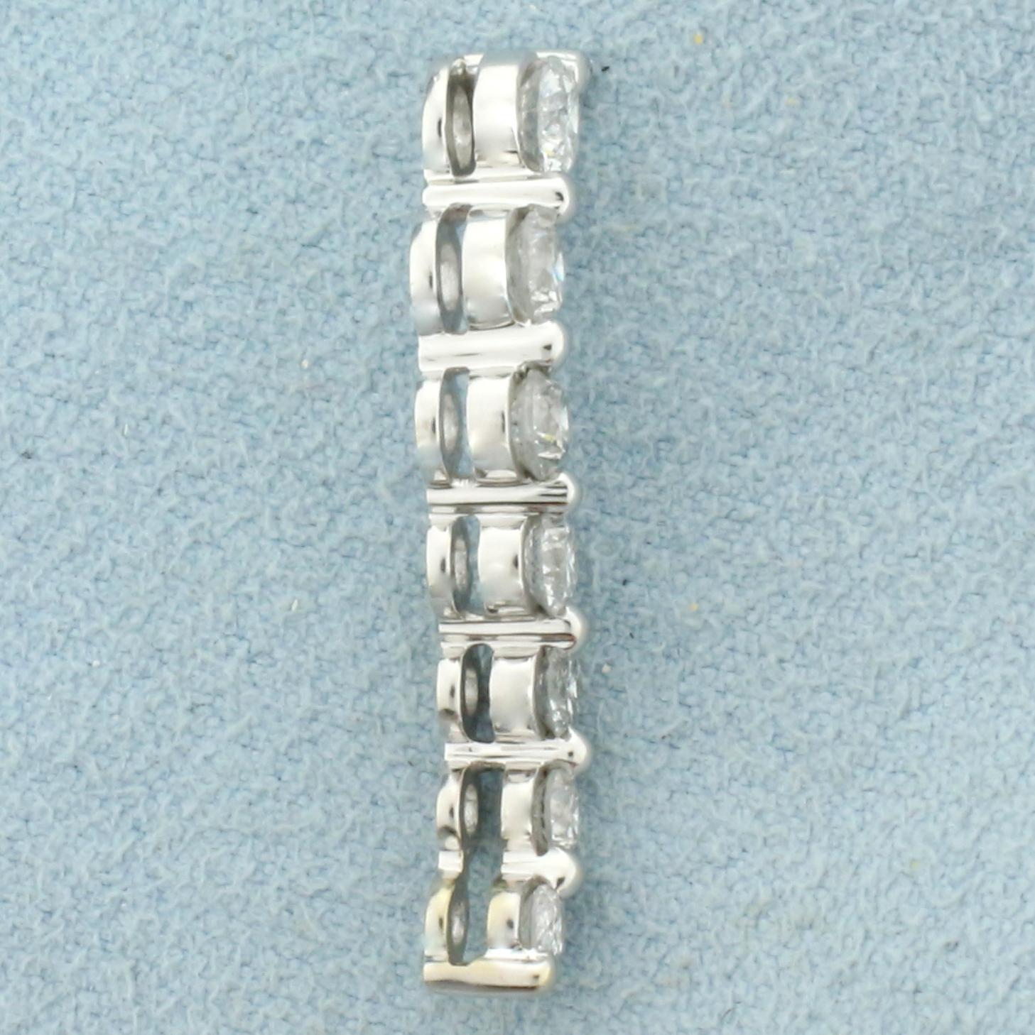 1ct Tw Journey Pendant In 14k White Gold