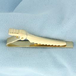 Engravable Tie Bar Clip In 14k Yellow Gold