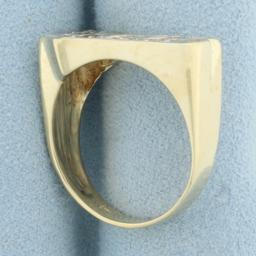 Diamond Theresa Name Ring In 14k Yellow Gold