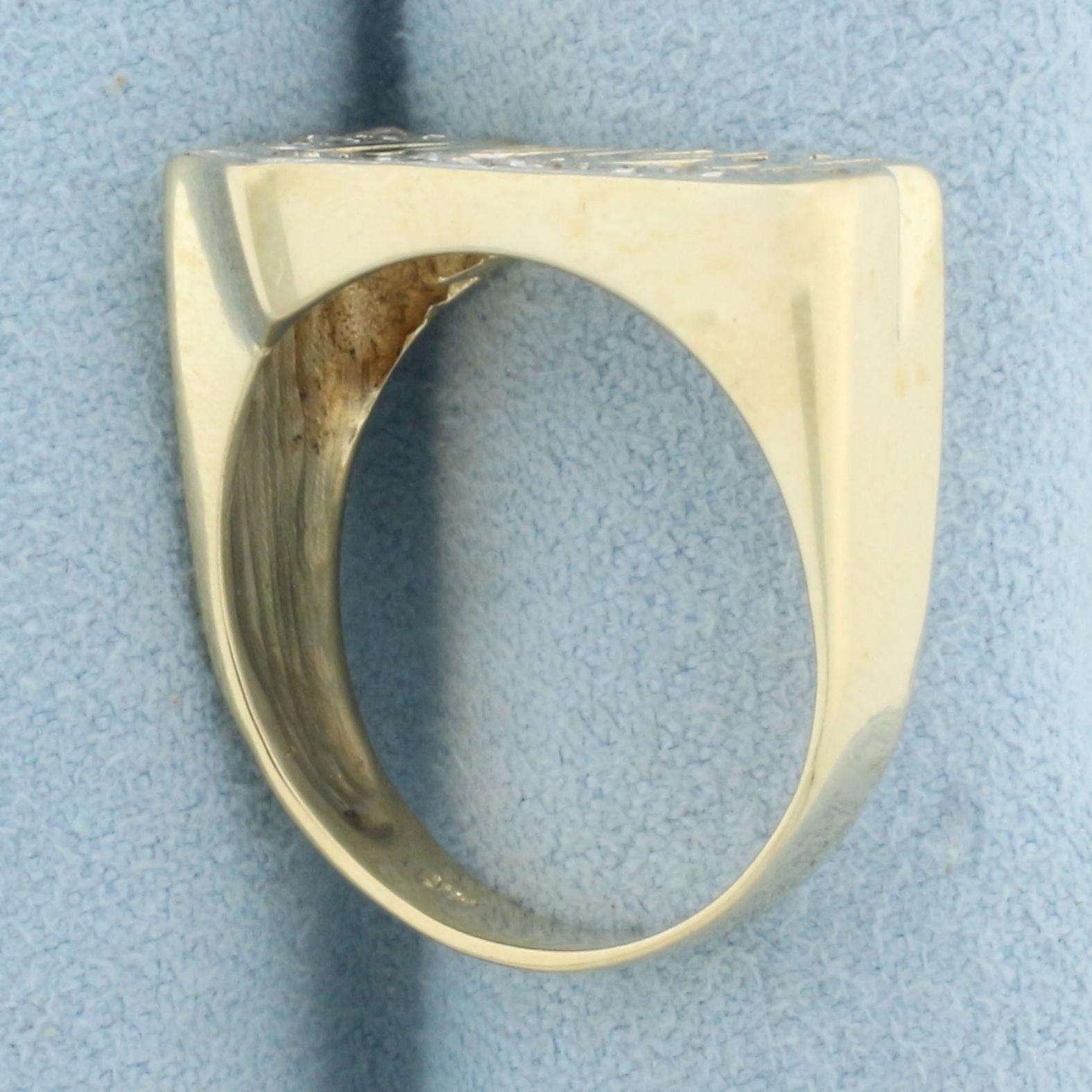 Diamond Theresa Name Ring In 14k Yellow Gold