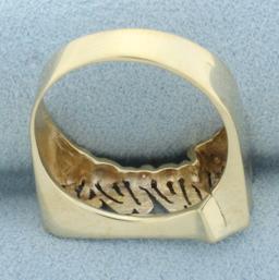 Diamond Theresa Name Ring In 14k Yellow Gold