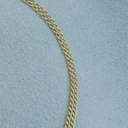 Double Curb Link Bracelet In 14k Yellow Gold