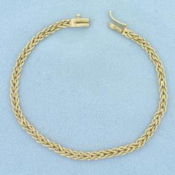 Double Rope Link Bracelet In 14k Yellow Gold