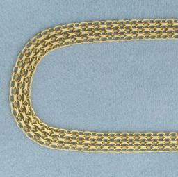 20 Inch Bismark Mesh Link Chain Necklace In 14k Yellow Gold