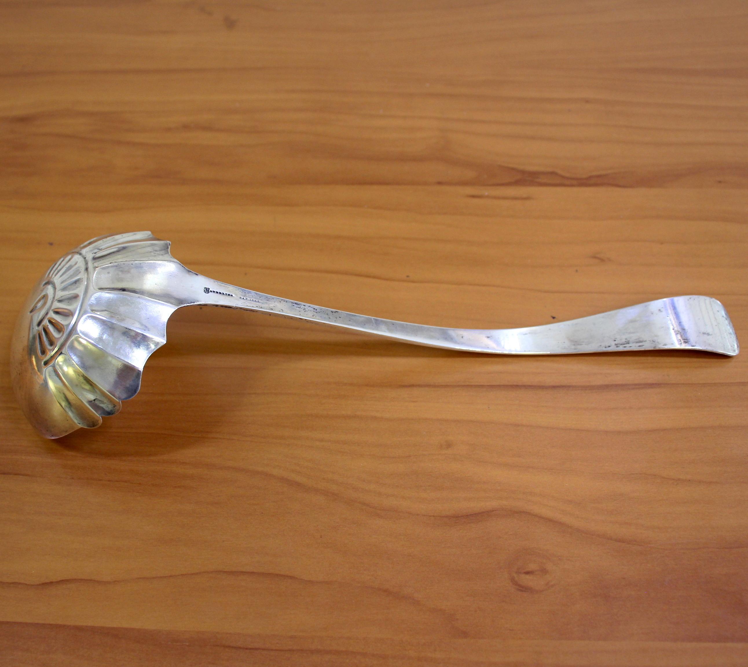 Towle "scroll" Sterling Silver Huge Soup Or Punch Ladle