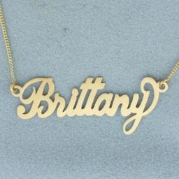 Brittany Name Bracelet In 14k Yellow Gold