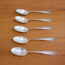 Gorham "lancaster" Sterling Silver Teaspoons Set Of 5
