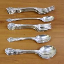 Gorham King Edward Sterling Silver Flatware Set Of 19