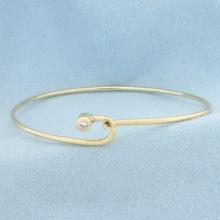 Diamond Bangle Bracelet In 14k Yellow Gold