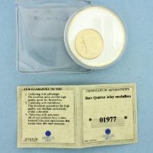 American Mint State Quarter Inlay Minting New York Proof Coin With Coa