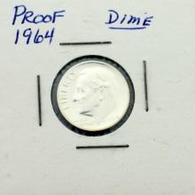 1960 To 1964 90% Silver Proof Roosevelt Dime