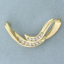 1/2ct Tw Diamond Slide Or Pendant In 14k Yellow Gold