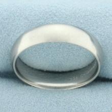 Mens Benchmark Platinum 6mm Comfort Fit Wedding Band Ring In Platinum