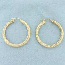 Hoop Earrings In 14k Yellow Gold