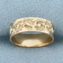 Swirl Design Pinky Ring In 10k Yellow Gold