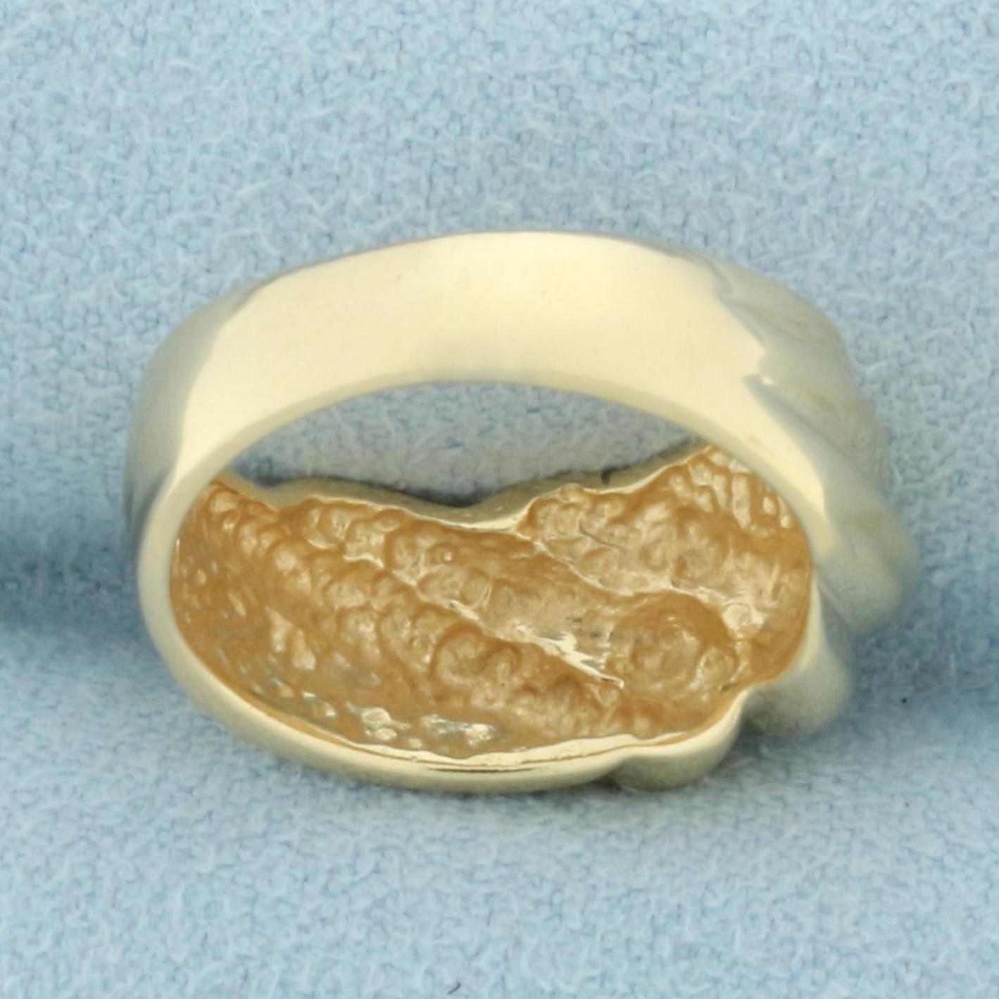 Smooth Cable Rope Ring In 14k Yellow Gold