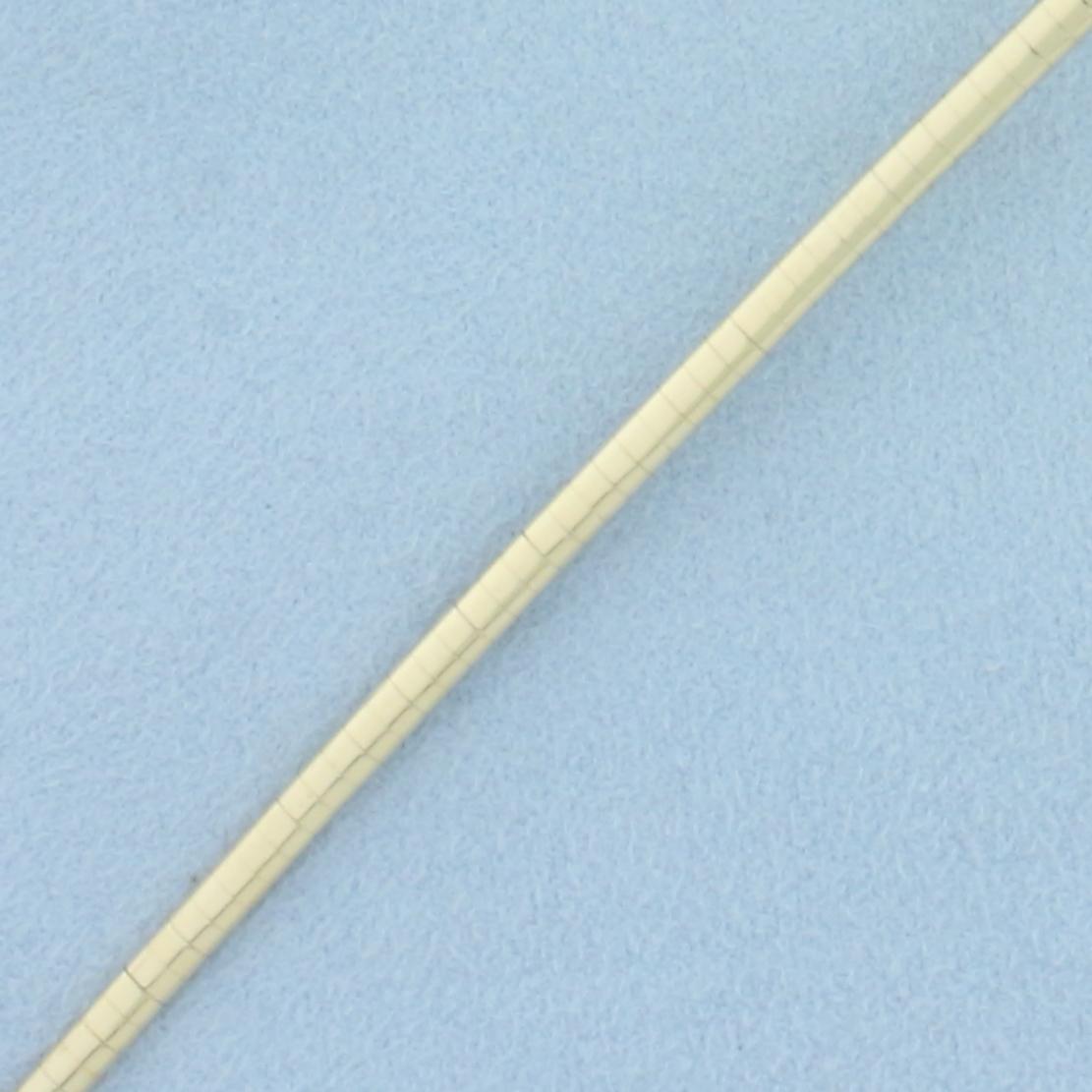 Italian Omega Link Bracelet In 14k Yellow Gold