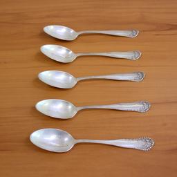 Gorham "lancaster" Sterling Silver Teaspoons Set Of 5