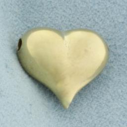 Puffy Heart Pendant Slide In 14k Yellow Gold