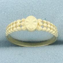 Beverly Hills Gold Diamond Cut Star Center Ring In 14k Yellow Gold