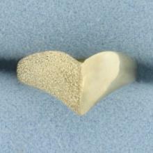 Beverly Hills Gold Designer Heart Ring In 14k Yellow Gold