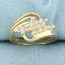 Diamond Spray Ring In 14k Yellow Gold