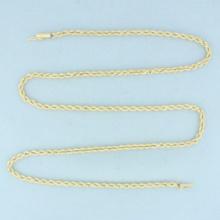 24 Inch Rope Link Chain Necklace In 14k Yellow Gold