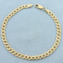 Italian Curb Link Bracelet In 10k Yellow Gold