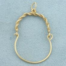 Charm Holder Pendant In 14k Yellow Gold