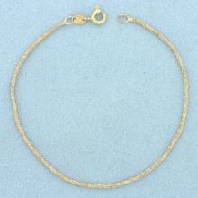 Italian Foxtail Link Bracelet In 14k Yellow Gold