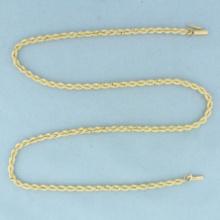 19 Inch Rope Link Chain Necklace In 14k Yellow Gold