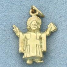 Devine Child Divino Nino Charm Or Pendant In 14k Yellow Gold