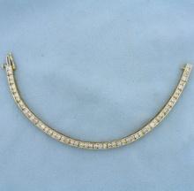 Channel Set 6ct Diamond Line Tennis Bracelet In 14k Yellow Gold