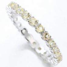 Citrine Eternity Stacking Band Ring In Sterling Silver