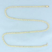 Rope Link Chain Necklace In 10k Yellow Gold