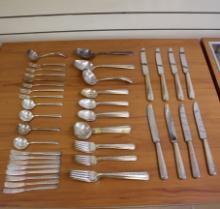 Towle Rambler Rose Sterling Silver Flatware Set Of 68