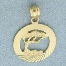 Divi Divi Tree Pendant In 14k Yellow Gold