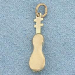 Violin Charm In 10k Yellow Gold