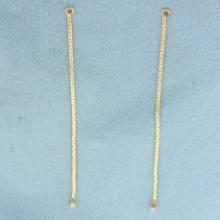 Diamond On Chain Dangle Stud Earring Enhancers In 14k Yellow Gold