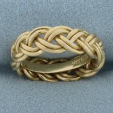 Braided Band Ring In 14k Yellow Gold