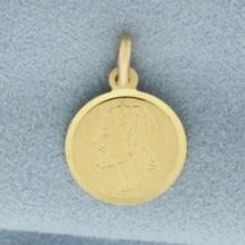 Jesus Head Pendant Or Charm In 14k Yellow Gold