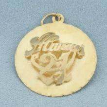 Always 21 Charm Or Pendant In 14k Yellow Gold