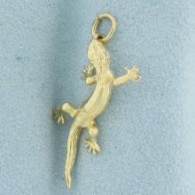 Gecko Charm Or Pendant In 14k Yellow Gold