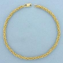 Designer Byzantine Link Bracelet In 18k Yellow Gold