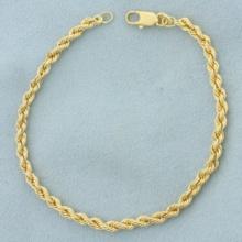 Italian Rope Link Bracelet In 18k Yellow Gold