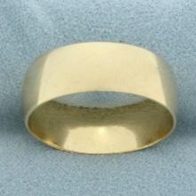 Mens Wide Wedding Band Ring In 14k Yellow Gold