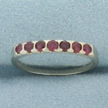 Ruby Band Ring In 14k White Gold