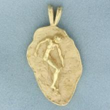 Virgo Zodiac Pendant In 14k Yellow Gold