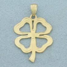 Four Leaf Clover Pendant In 14k Yellow Gold